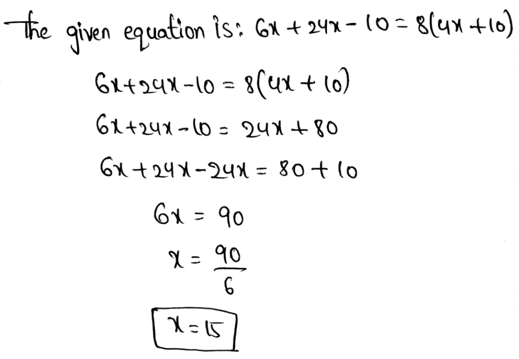 Analyze And Solve Linear Equations Page 110 Exercise 21 Answer