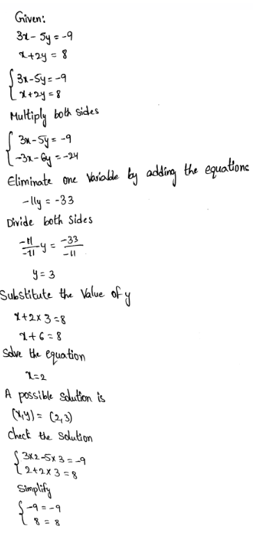 Analyze And Solve Systems Of Linear Equations Page 279 Try It Answer