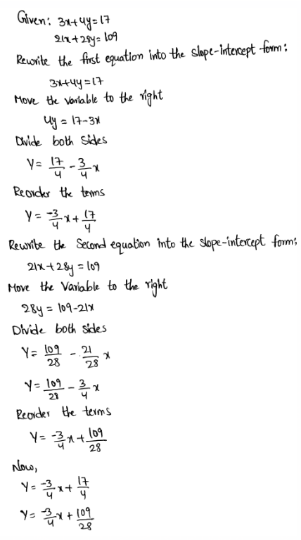Analyze And Solve Systems Of Linear Equations Page 282 Exercise 15 Answer