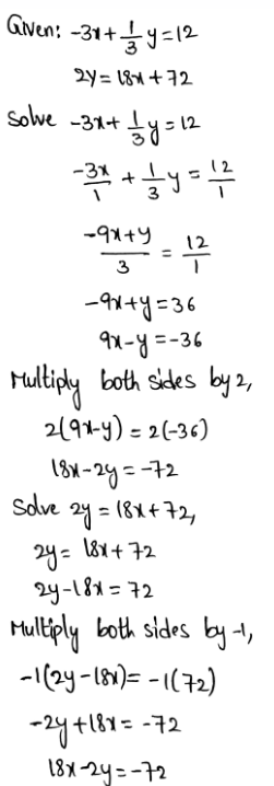 Analyze And Solve Systems Of Linear Equations Page 288 Exercise 3 Answer