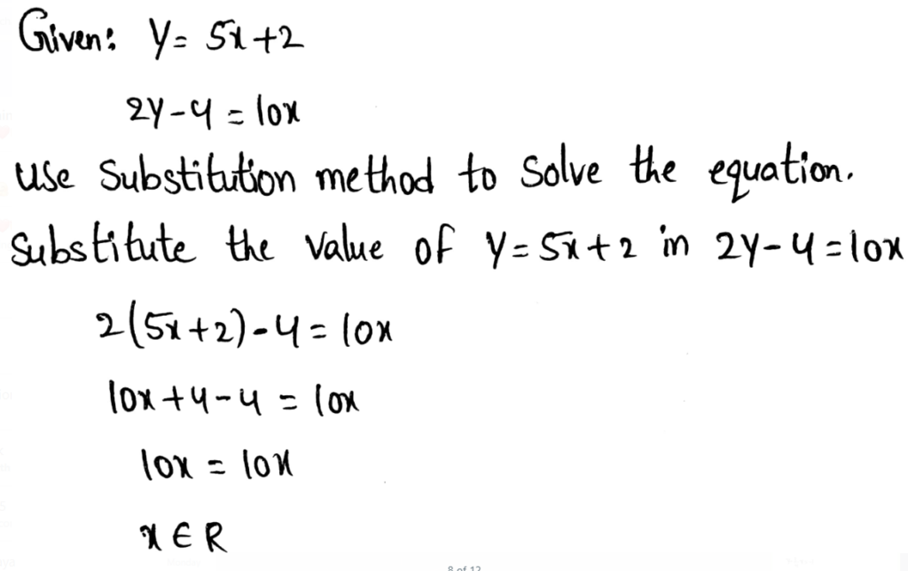 Analyze And Solve Systems Of Linear Equations Page 290 Exercise 2 Answer
