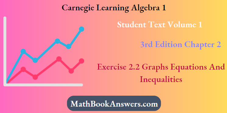 Carnegie Learning Algebra I Student Text Volume 1 3rd Edition Chapter 2 Exercise 2.2 Graphs Equations And Inequalities