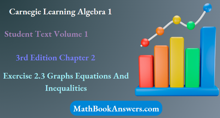 Carnegie Learning Algebra I Student Text Volume 1 3rd Edition Chapter 2 Exercise 2.3 Graphs Equations And Inequalities