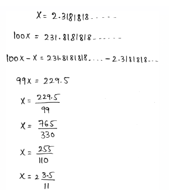 Real Numbers Page 10 Exercise 5 Answer
