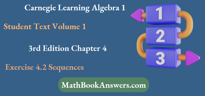 Carnegie Learning Algebra I Student Text Volume 1 3rd Edition Chapter 4 Exercise 4.3 Sequences
