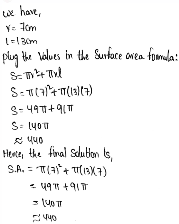 Solve Problems Involving Surface Area And Volume Page 421 Exercise 8 Answer Image
