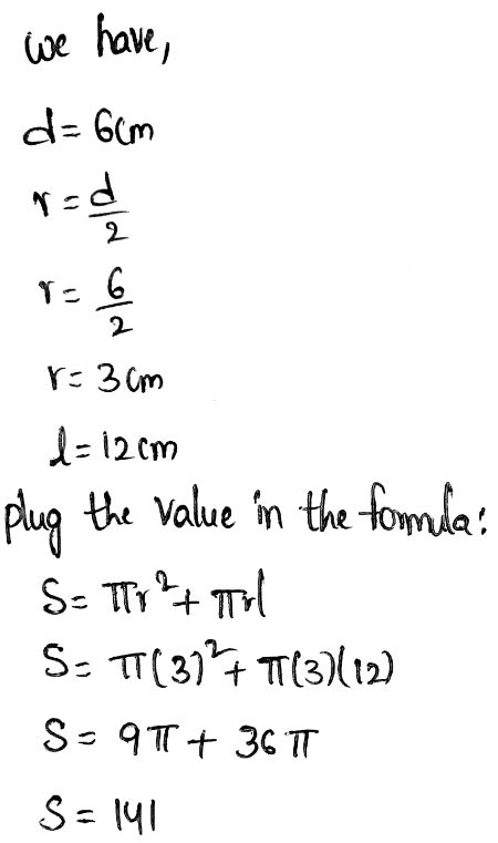 Solve Problems Involving Surface Area And Volume Page 422 Exercise 13 Answer Image 1