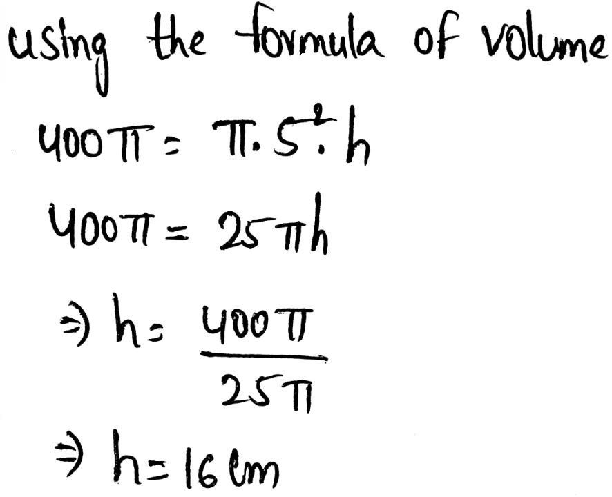 Solve Problems Involving Surface Area And Volume Page 429 Exercise 6 Answer Image 2