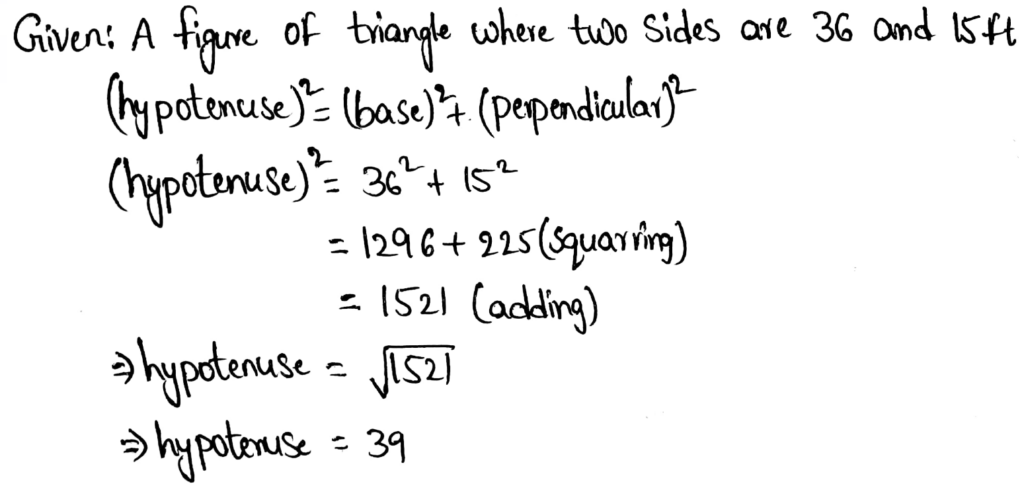 Understand And Apply The Pythagorean Theorem Page 386 Exercise 16 Answer