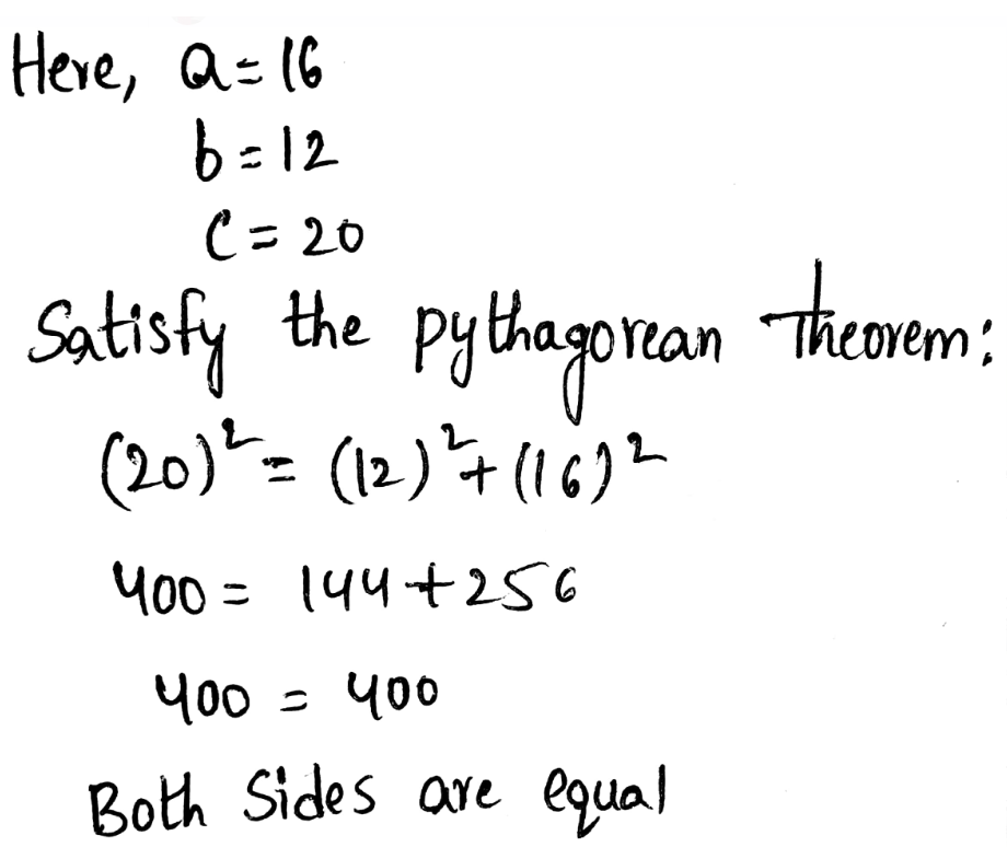Understand And Apply The Pythagorean Theorem Page 391 Exercise 8 Answer Image