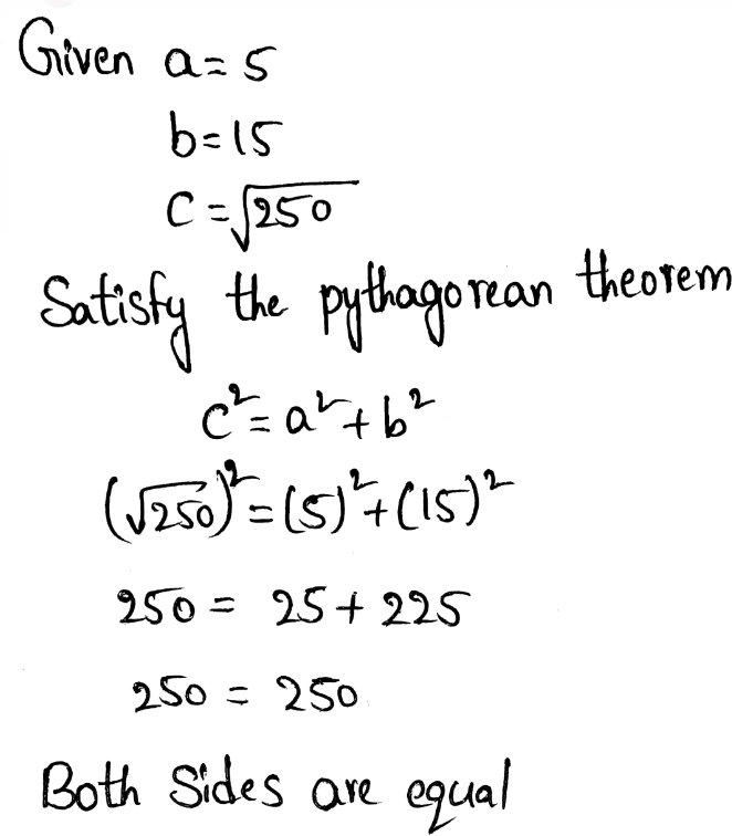 Understand And Apply The Pythagorean Theorem Page 391 Exercise 9 Answer