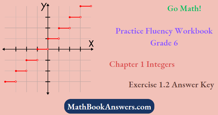 Go Math! Practice Fluency Workbook Grade 6 Chapter 1 Integers Exercise 1.2 Answer Key